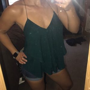 Emerald green dressy tank top